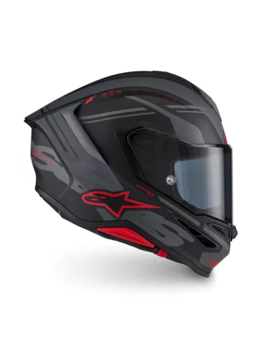 Alpinestars Supertech R7 bukósisak - Core - Matt Black/Grey/Red