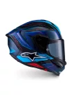 Alpinestars Supertech R7 bukósisak - Kinetis - Black/Blue/Pink Fluo/White