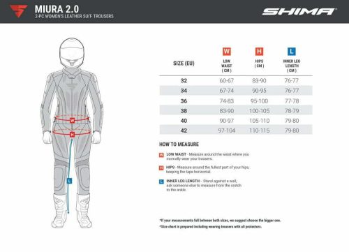 Shima MIURA 2.0 női motoros bőrnadrág | Black/white/pink