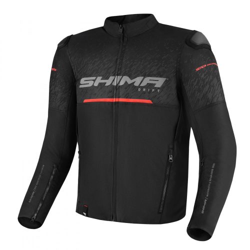 Shima Drift férfi motoros textil kabát - fekete