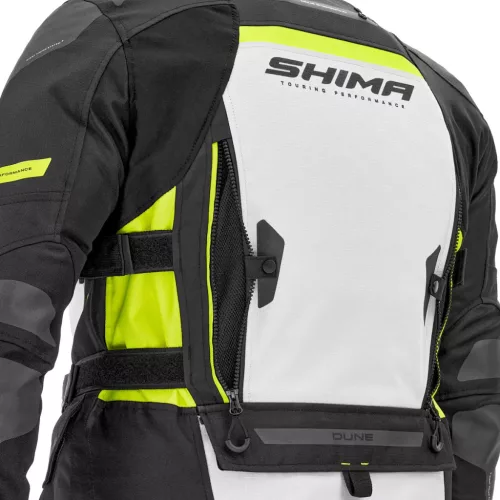 Shima DUNE Férfi textil kabát | Fekete/Fluo sárga