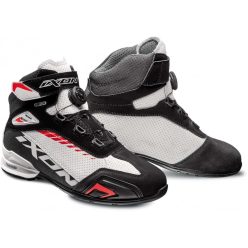 IXON Bull Vented Motoros Cipő | Black/White/Red
