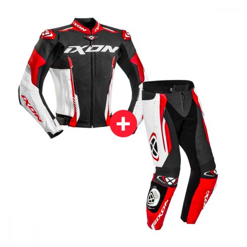 IXON Vortex 2 kétrészes bőrruha | Black/Red/White