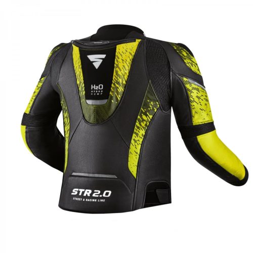SHIMA STR 2.0 motoros bőrkabát | Black / Yellow