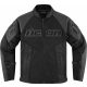 Icon motoros kabát MESH AF LEATHER JACKET - FEKETE