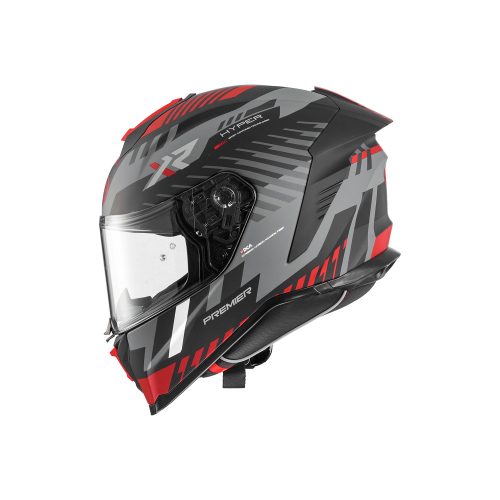 PREMIER HELMETS Hyper XR 92BM bukósisak | szürke-fekete-piros