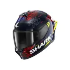 Shark Skwal CUP | SPEED-VIB bukósisak | Kék/Piros/Fluo sárga