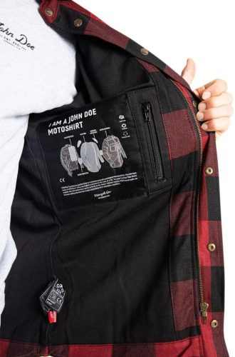 JOHN DOE - MOTOSHIRT motoros protektoros ing | RED