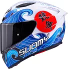SUOMY Track-1 bukósisak | Waves | fehér-piros-kék
