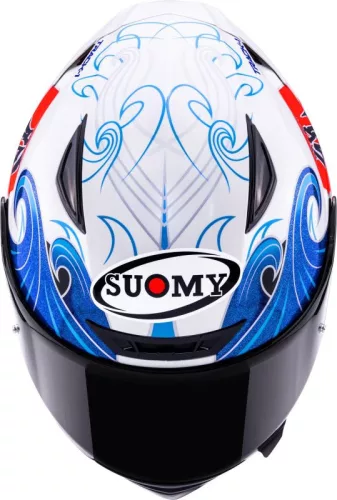 SUOMY Track-1 bukósisak | Waves | fehér-piros-kék