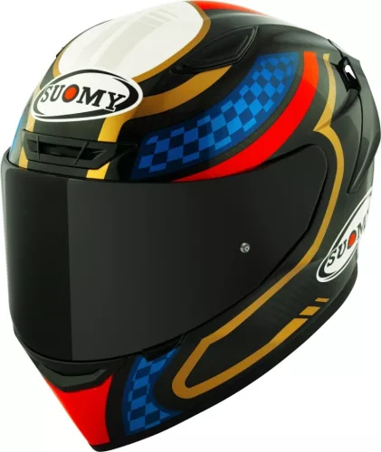 SUOMY TX PRO Emblem bukósisak | Carbon/blue/gold/red
