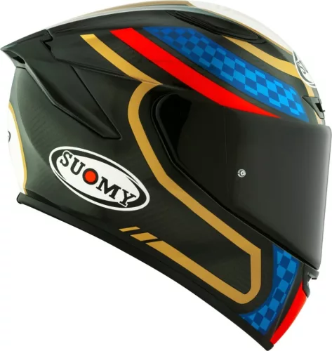 SUOMY TX PRO Emblem bukósisak | Carbon/blue/gold/red