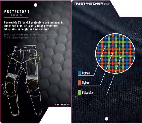 Trilobite férfi motoros farmer Acid Scrambler men DOUBLELAYER  / CE AAA black