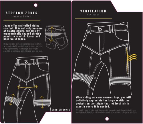 Trilobite férfi motoros farmer Parado men DOUBLELAYER  / CE AAA black / slim fit