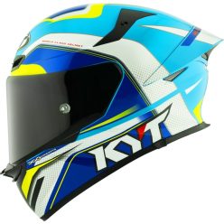 KYT TT-REVO GRAND PRIX WHITE/LIGHT BLUE bukósisak