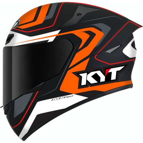KYT TT-Course Overtech bukósisak | fekete/narancs